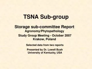 TSNA Sub-group