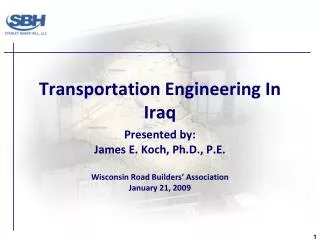 Transportation Engineering In Iraq