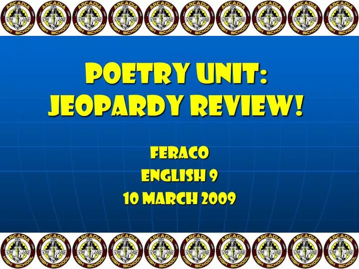 poetry unit jeopardy review