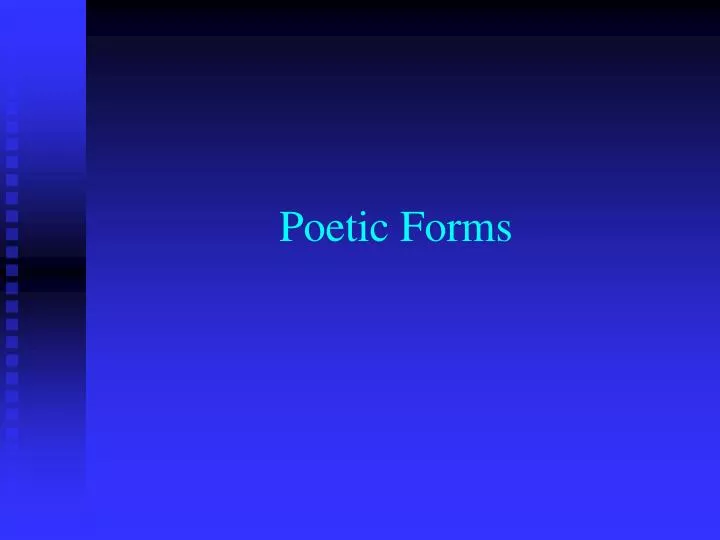 poetic forms