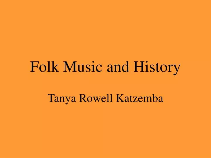 folk music and history