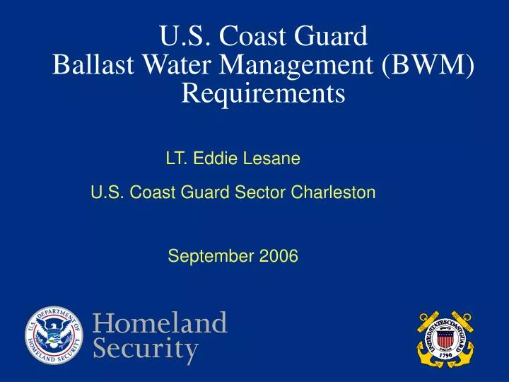 u s coast guard ballast water management bwm requirements