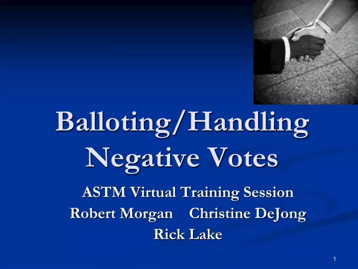balloting handling negative votes