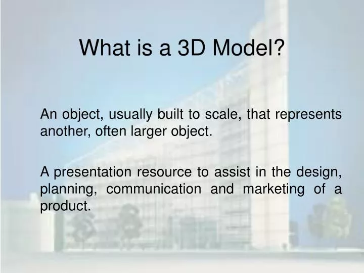 what is a 3d model