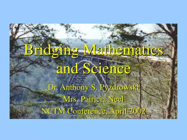 bridging mathematics and science