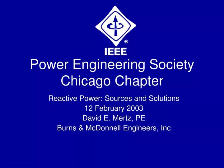 power engineering society chicago chapter