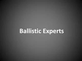 Ballistic Experts