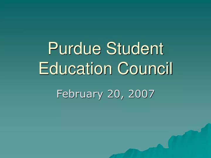 purdue student education council