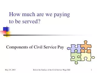How much are we paying to be served?