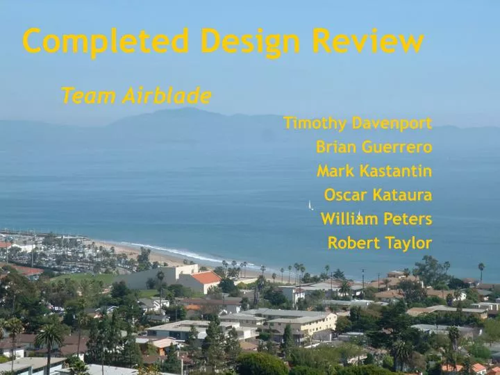 completed design review
