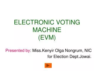 electronic voting machine evm