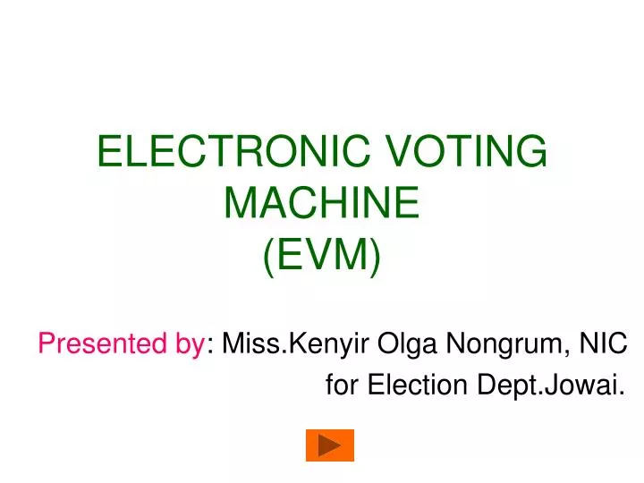 electronic voting machine evm