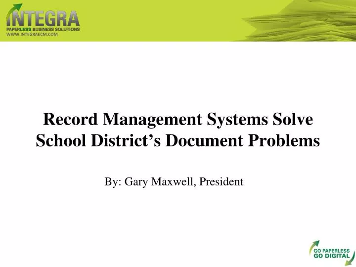 record management systems solve school district s document problems