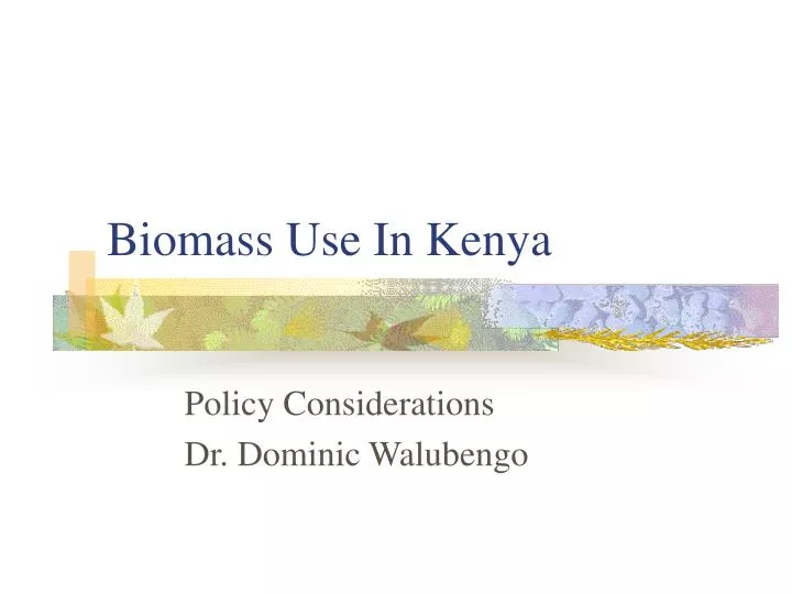biomass use in kenya