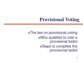 Provisional Voting