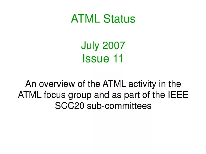 atml status july 2007 issue 11