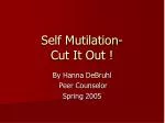 Self Mutilation- Cut It Out ! - slide 1