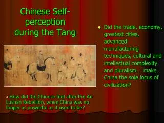 Chinese Self-perception during the Tang