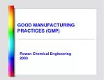 GOOD MANUFACTURING PRACTICES (GMP) - slide 1