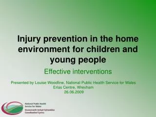 Injury prevention in the home environment for children and young people