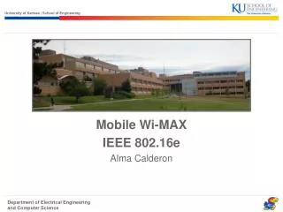 Mobile Wi-MAX IEEE 802.16e Alma Calderon