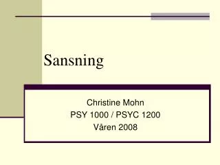 sansning