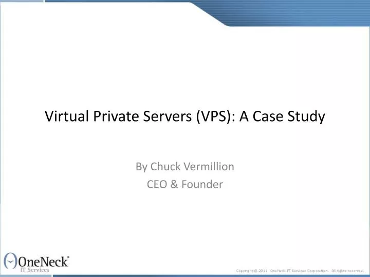 virtual private servers vps a case study