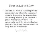 Notes on Life and Debt - slide 1