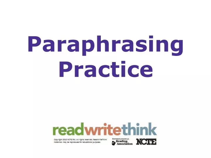 paraphrasing practice