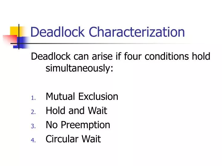 deadlock characterization
