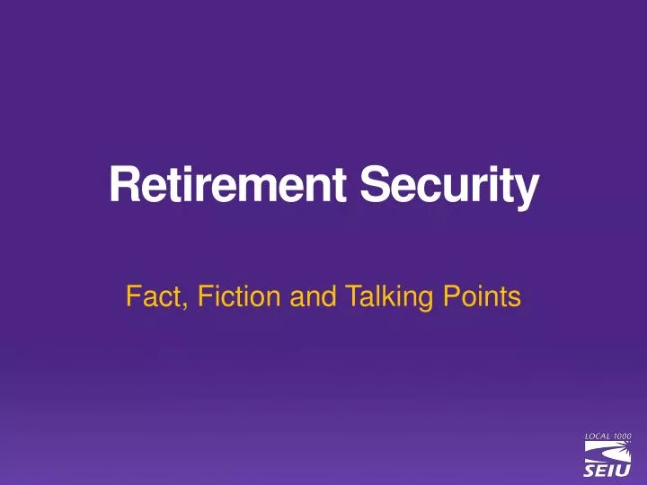retirement security