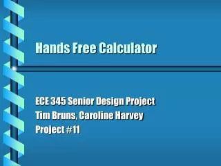 Hands Free Calculator