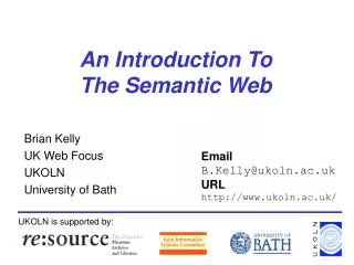 An Introduction To The Semantic Web