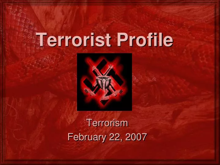 terrorist profile