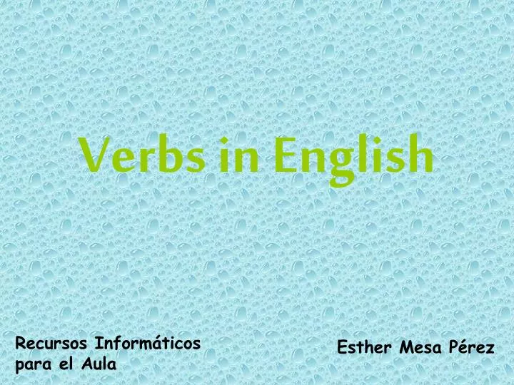 verbs in english