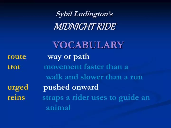 sybil ludington s midnight ride