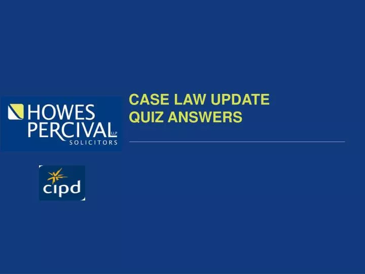 case law update quiz answers