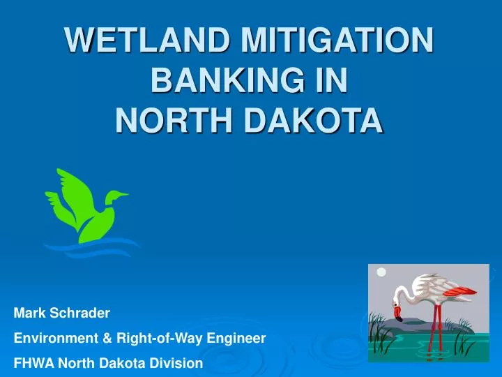 wetland mitigation banking in north dakota