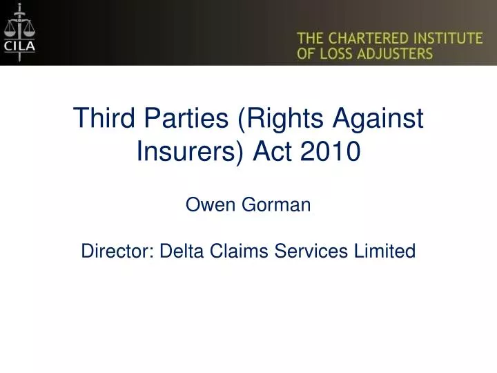 third parties rights against insurers act 2010