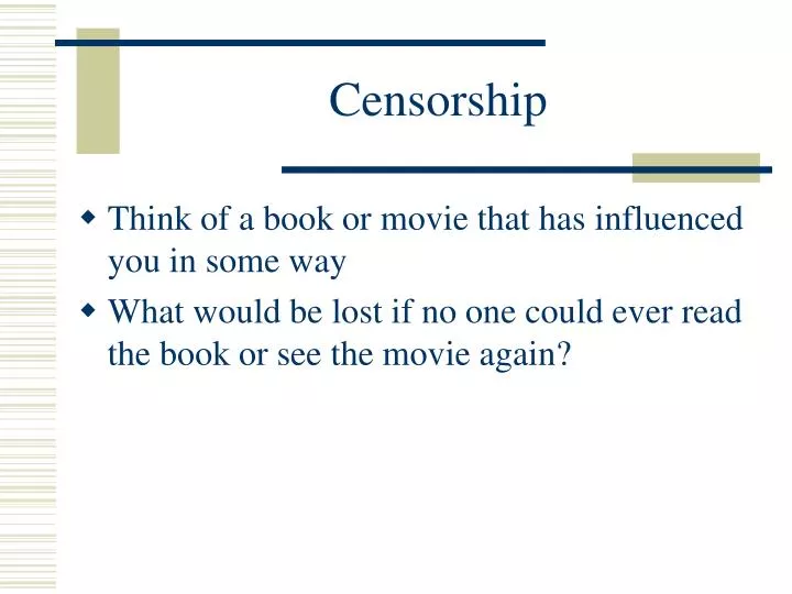 censorship