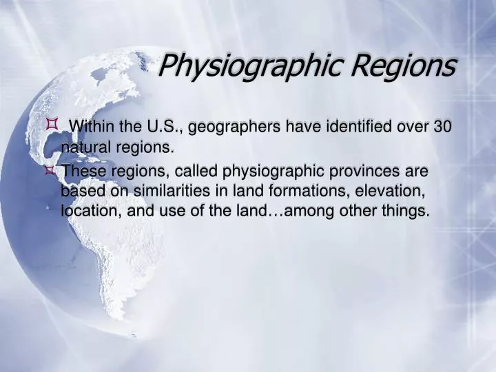 physiographic regions
