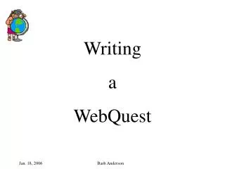Writing a WebQuest