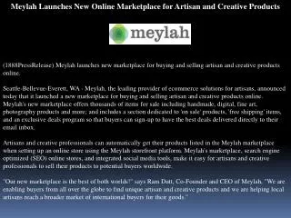 meylah launches new online marketplace for artisan and creat