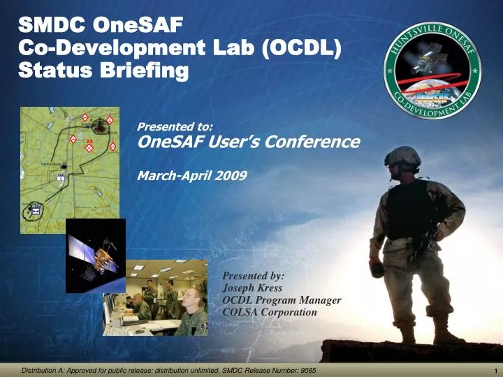 smdc onesaf co development lab ocdl status briefing