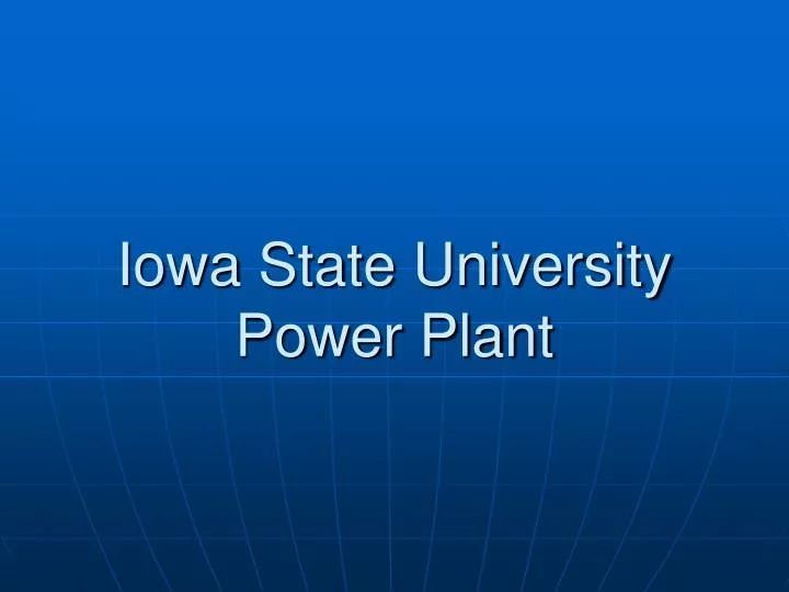 iowa state university power plant