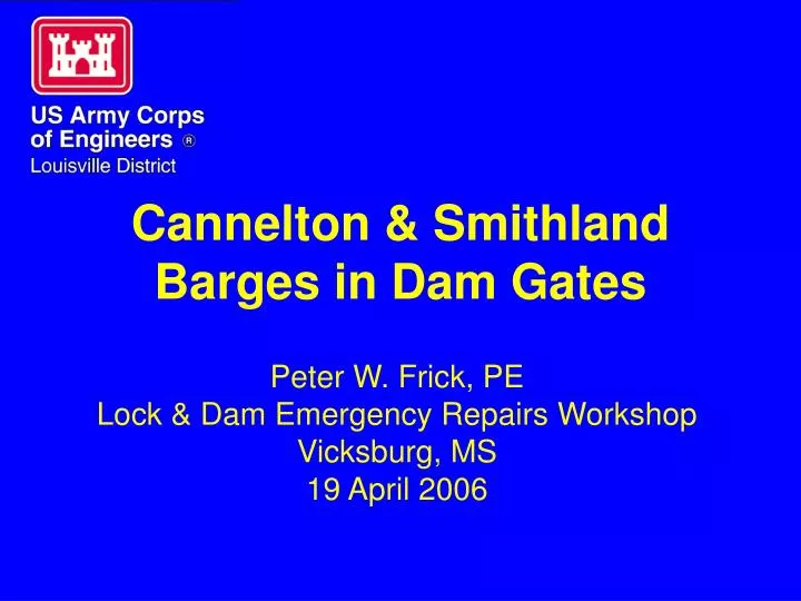 cannelton smithland barges in dam gates