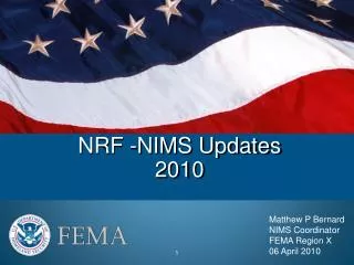 NRF -NIMS Updates 2010