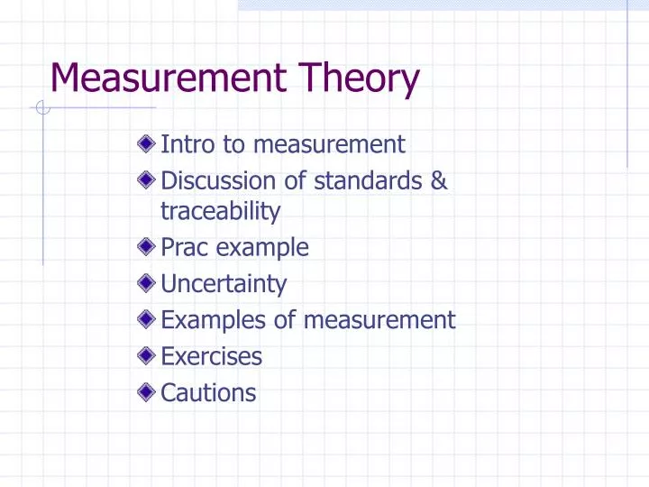 measurement theory