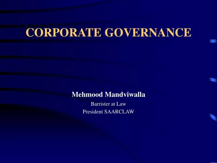 corporate governance