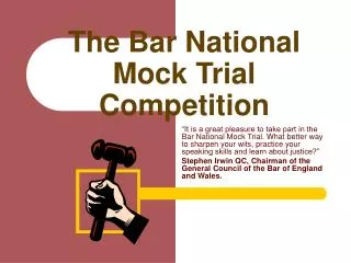 The Bar National Mock Trial Competition